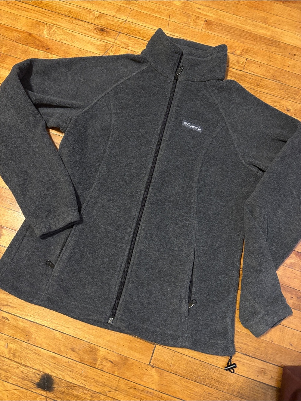 Columbia Women's Dark Gray Full-Zip Teddy Fleece Jacket